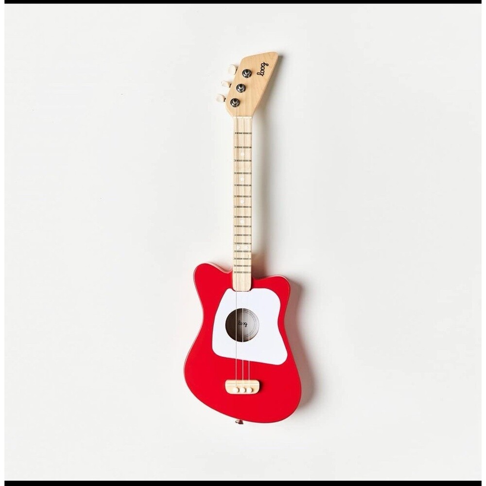Loog Mini Acoustic Kids Guitar Ages 3+  App + flash Cards + Lessons 3 string